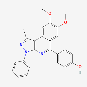 molecular formula C25H21N3O3 B5859779 4-(7,8-dimethoxy-1-methyl-3-phenyl-3H-pyrazolo[3,4-c]isoquinolin-5-yl)phenol 