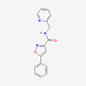 5-phenyl-N-(2-pyridinylmethyl)-3-isoxazolecarboxamide