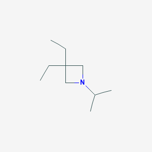 molecular formula C10H21N B058598 3,3-Diethyl-1-(propan-2-yl)azetidine CAS No. 119219-97-5