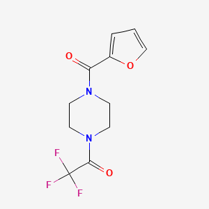 molecular formula C11H11F3N2O3 B5859802 1-(2-furoyl)-4-(trifluoroacetyl)piperazine 