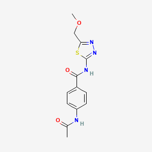 4-(acetylamino)-N-[5-(methoxymethyl)-1,3,4-thiadiazol-2-yl]benzamide