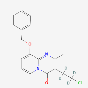 molecular formula C18H17ClN2O2 B585984 3-(2-Chloroethyl-d4)-2-methyl-9-(benzyloxy)-4H-pyrido[1,2a]pyrimidin-4-one CAS No. 1184973-69-0