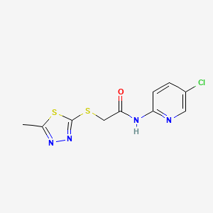 N-(5-chloro-2-pyridinyl)-2-[(5-methyl-1,3,4-thiadiazol-2-yl)thio]acetamide
