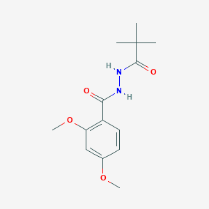 molecular formula C14H20N2O4 B5859848 N'-(2,2-dimethylpropanoyl)-2,4-dimethoxybenzohydrazide 