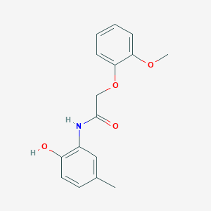 molecular formula C16H17NO4 B5859855 N-(2-hydroxy-5-methylphenyl)-2-(2-methoxyphenoxy)acetamide 