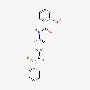 molecular formula C21H18N2O3 B5859887 N-[4-(benzoylamino)phenyl]-2-methoxybenzamide 