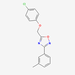 molecular formula C16H13ClN2O2 B5859910 5-[(4-chlorophenoxy)methyl]-3-(3-methylphenyl)-1,2,4-oxadiazole 