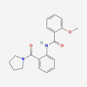 molecular formula C19H20N2O3 B5859917 2-methoxy-N-[2-(1-pyrrolidinylcarbonyl)phenyl]benzamide 