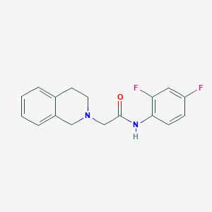 molecular formula C17H16F2N2O B5859925 N-(2,4-difluorophenyl)-2-(3,4-dihydro-2(1H)-isoquinolinyl)acetamide 
