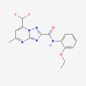 molecular formula C16H15F2N5O2 B5859927 7-(difluoromethyl)-N-(2-ethoxyphenyl)-5-methyl[1,2,4]triazolo[1,5-a]pyrimidine-2-carboxamide 
