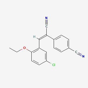 molecular formula C18H13ClN2O B5859970 4-[2-(5-chloro-2-ethoxyphenyl)-1-cyanovinyl]benzonitrile 