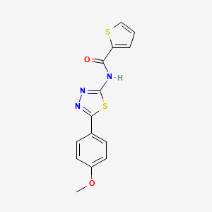 molecular formula C14H11N3O2S2 B5860016 N-[5-(4-methoxyphenyl)-1,3,4-thiadiazol-2-yl]-2-thiophenecarboxamide 