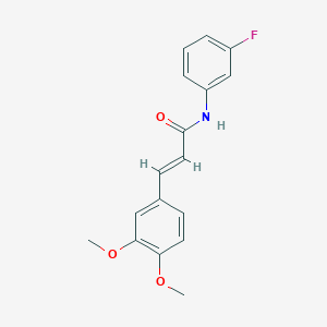 molecular formula C17H16FNO3 B5860032 3-(3,4-dimethoxyphenyl)-N-(3-fluorophenyl)acrylamide 