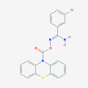 molecular formula C20H14BrN3O2S B5860056 3-bromo-N'-[(10H-phenothiazin-10-ylcarbonyl)oxy]benzenecarboximidamide 