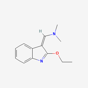 molecular formula C13H16N2O B586006 (Z)-1-(2-Ethoxy-3H-indol-3-ylidene)-N,N-dimethylmethanamine CAS No. 141210-80-2