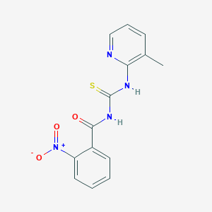 molecular formula C14H12N4O3S B5860080 N-{[(3-methyl-2-pyridinyl)amino]carbonothioyl}-2-nitrobenzamide 