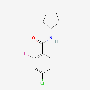 molecular formula C12H13ClFNO B5860099 4-chloro-N-cyclopentyl-2-fluorobenzamide 