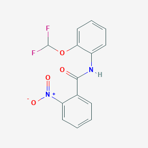 molecular formula C14H10F2N2O4 B5860112 N-[2-(difluoromethoxy)phenyl]-2-nitrobenzamide 