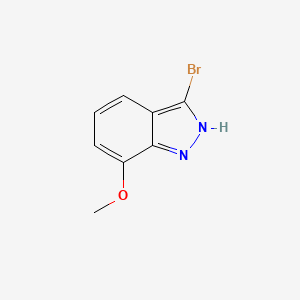 molecular formula C8H7BrN2O B586013 3-溴-7-甲氧基-1H-吲唑 CAS No. 133841-06-2