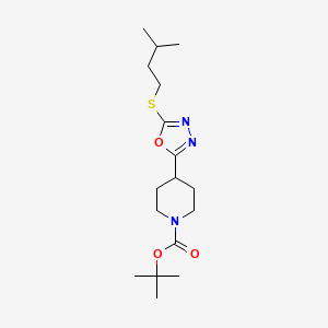 tert-butyl 4-{5-[(3-methylbutyl)thio]-1,3,4-oxadiazol-2-yl}-1-piperidinecarboxylate