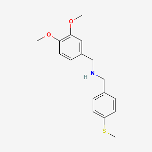 molecular formula C17H21NO2S B5860145 (3,4-dimethoxybenzyl)[4-(methylthio)benzyl]amine CAS No. 355382-83-1