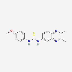 molecular formula C18H18N4OS B5860154 N-(2,3-dimethyl-6-quinoxalinyl)-N'-(4-methoxyphenyl)thiourea 