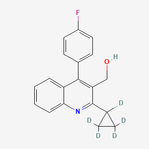 molecular formula C19H16FNO B586016 2-Cyclopropyl-4-(4-fluorophenyl)-3-quinolinemethanol-d5 CAS No. 1346600-49-4