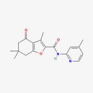 3,6,6-trimethyl-N-(4-methyl-2-pyridinyl)-4-oxo-4,5,6,7-tetrahydro-1-benzofuran-2-carboxamide