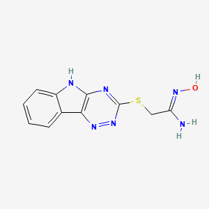 molecular formula C11H10N6OS B5860194 N'-hydroxy-2-(5H-[1,2,4]triazino[5,6-b]indol-3-ylthio)ethanimidamide 