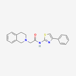 molecular formula C20H19N3OS B5860207 2-(3,4-dihydroisoquinolin-2(1H)-yl)-N-(4-phenyl-1,3-thiazol-2-yl)acetamide 