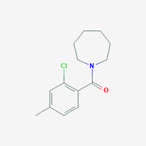 molecular formula C14H18ClNO B5860213 1-(2-chloro-4-methylbenzoyl)azepane 