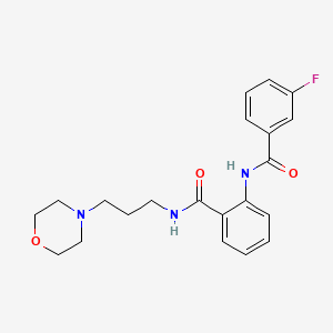 molecular formula C21H24FN3O3 B5860216 2-[(3-fluorobenzoyl)amino]-N-[3-(4-morpholinyl)propyl]benzamide 