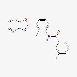 molecular formula C21H17N3O2 B5860218 3-methyl-N-(2-methyl-3-[1,3]oxazolo[4,5-b]pyridin-2-ylphenyl)benzamide CAS No. 5756-79-6