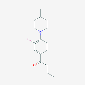 1-[3-fluoro-4-(4-methyl-1-piperidinyl)phenyl]-1-butanone