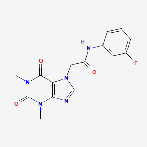 2-(1,3-dimethyl-2,6-dioxo-1,2,3,6-tetrahydro-7H-purin-7-yl)-N-(3-fluorophenyl)acetamide