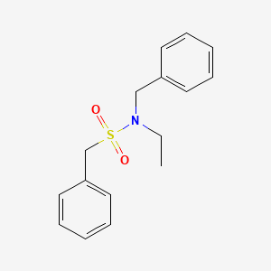 molecular formula C16H19NO2S B5860287 N-benzyl-N-ethyl-1-phenylmethanesulfonamide 