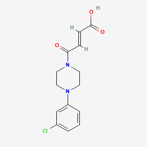 molecular formula C14H15ClN2O3 B5860317 4-[4-(3-chlorophenyl)-1-piperazinyl]-4-oxo-2-butenoic acid 