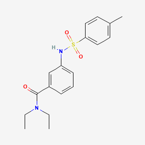 molecular formula C18H22N2O3S B5860329 N,N-diethyl-3-{[(4-methylphenyl)sulfonyl]amino}benzamide 