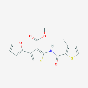 molecular formula C16H13NO4S2 B5860335 methyl 4-(2-furyl)-2-{[(3-methyl-2-thienyl)carbonyl]amino}-3-thiophenecarboxylate 