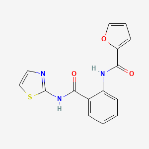 molecular formula C15H11N3O3S B5860337 N-{2-[(1,3-thiazol-2-ylamino)carbonyl]phenyl}-2-furamide 