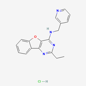 2-ethyl-N-(pyridin-3-ylmethyl)[1]benzofuro[3,2-d]pyrimidin-4-amine hydrochloride