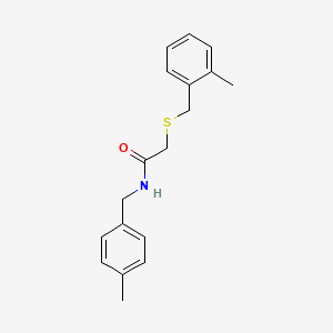 molecular formula C18H21NOS B5860375 N-(4-methylbenzyl)-2-[(2-methylbenzyl)thio]acetamide 