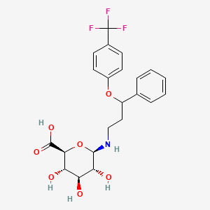 molecular formula C22H24F3NO7 B586038 Norfluoxetine N-|A-D-Glucuronide CAS No. 96735-72-7