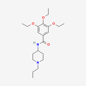 molecular formula C21H34N2O4 B5860383 3,4,5-triethoxy-N-(1-propyl-4-piperidinyl)benzamide 