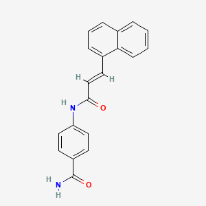 molecular formula C20H16N2O2 B5860407 4-{[3-(1-naphthyl)acryloyl]amino}benzamide 