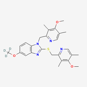 molecular formula C26H30N4O3S B586045 N-(4-Methoxy-3,5-dimethyl-2-pyridinyl)methyl Omeprazole-d3 Sulfide CAS No. 1346598-97-7