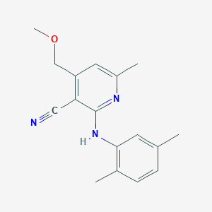 molecular formula C17H19N3O B5860471 2-[(2,5-dimethylphenyl)amino]-4-(methoxymethyl)-6-methylnicotinonitrile 