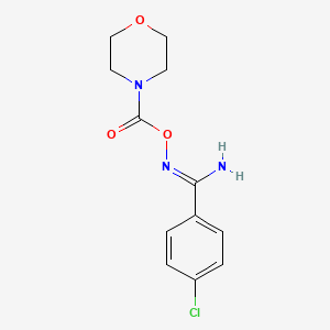 4-chloro-N'-[(4-morpholinylcarbonyl)oxy]benzenecarboximidamide