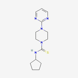 N-cyclopentyl-4-(2-pyrimidinyl)-1-piperazinecarbothioamide