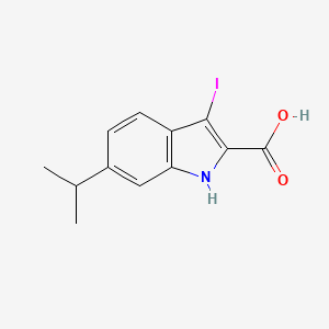 molecular formula C12H12INO2 B586054 3-Iodo-6-isopropyl-1H-indole-2-carboxylic acid CAS No. 1263213-93-9